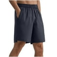 thumbnail image 1 of LpwkSSA Mens Soft Knit Lounge Shorts Drawstring Design Moisture Wicking Fabric Relaxed Silhouette for Home Wear Gray XXXL, 1 of 5