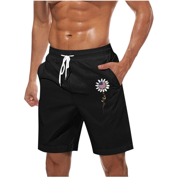 LpwkSSA Mens Solid Color Swim Trunks Quick Dry Fabric Design Elastic Waistband Relaxed Silhouette for Beach Trips Black S