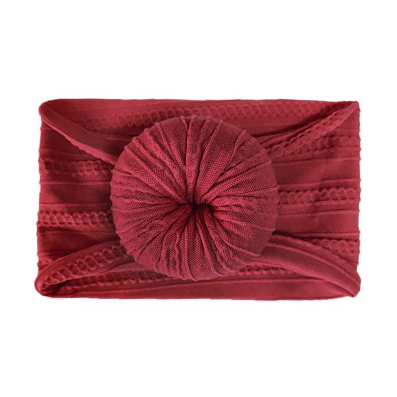 LpwkSSA Newborn Hat Baby Girls' Hats & Caps Infant Baby Hat Caps with Bow Cap Muslim Bonnet Headwrap (H,Free Size)