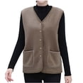 thumbnail image 1 of LpwkSSA Puffer Vest for Women Cropped Hooded Button Leisure Quilted Sleeveless Jackets Casual Fashion Outerwear Fall Lightweight Coat with Pockets Khaki,S, 1 of 5