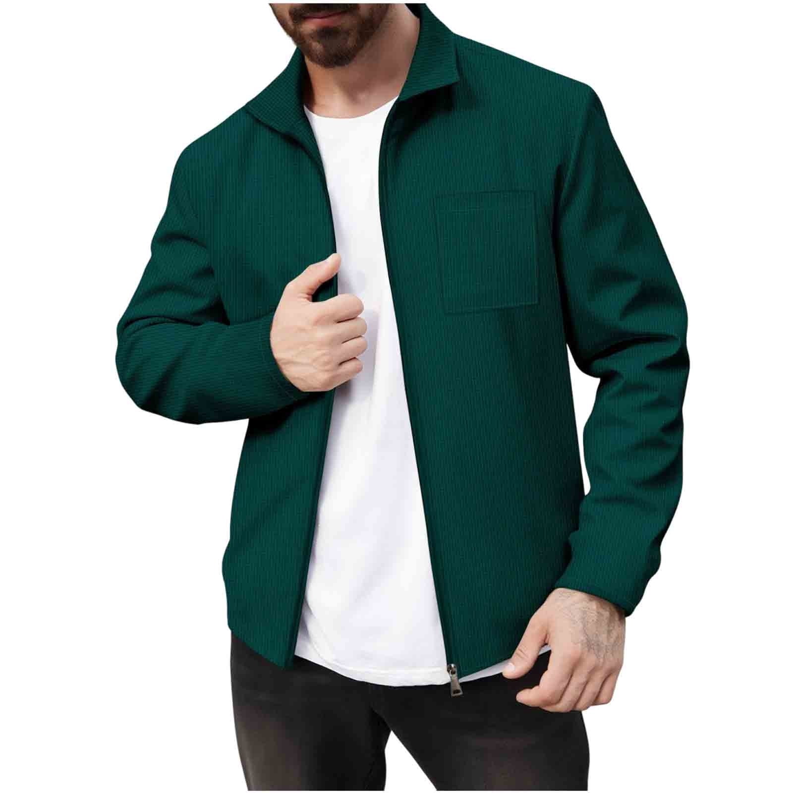 LpwkSSA Sport Coats for Men Fashion Casual Solid Color Zipper