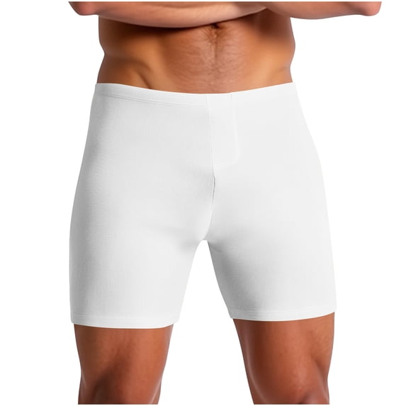 LpwkSSA Summer Men's Sports Pants With Elastic Waistband And Drawstring Shorts White XXL