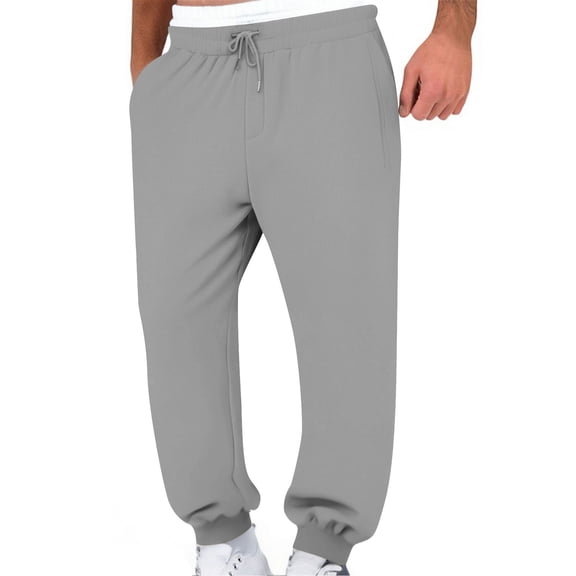 LpwkSSA Unisex Drawstring Elastic Waist Double Pocket Pants Lightweight Soft Hoodie Fabric Casual Long Pants for Leisure Work Home Activities Gray S
