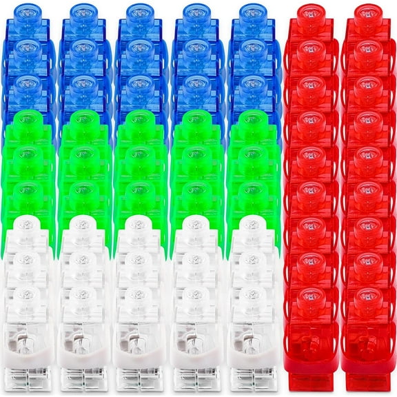 Lqemwth 60Pcs LED Finger Lights,Finger Flashlights,Led Party Finger Lights,Glow in The Dark Party Supplies,Light Up Ring Lights Toys,Finger Ring Toys for Holiday,Halloween,Raves,Concert Shows,4 Color