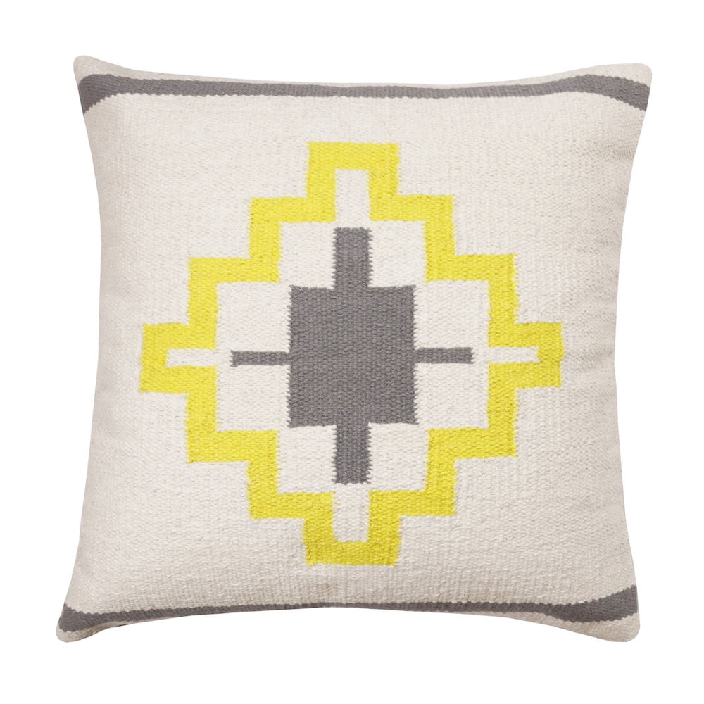 LR Home Apollo Cotton Poly Filled Pillow in Gray/White, 20" x 20"