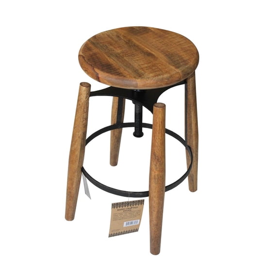 Lr Home Adjustable Height Indoor Stool, Natural