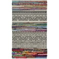 thumbnail image 1 of Lr Home Global 3 ft. x 5 ft. Chindi and Geometric Block Area Rug, 1 of 7