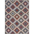 thumbnail image 1 of Lr Home Ikat Blue & Red 2 Feet 6 Inches x 4 Feet Eclectic Geometric Area Rug, 1 of 2