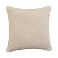thumbnail image 1 of Lr Home Ivory Yakar Transitional Solid Chenille 20" x 20" Indoor Throw PIllow, 1 of 7