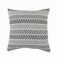 thumbnail image 1 of Lr Home Modern Black and Gray Chevron Herringbone Striped Throw Pillow, 1 of 2