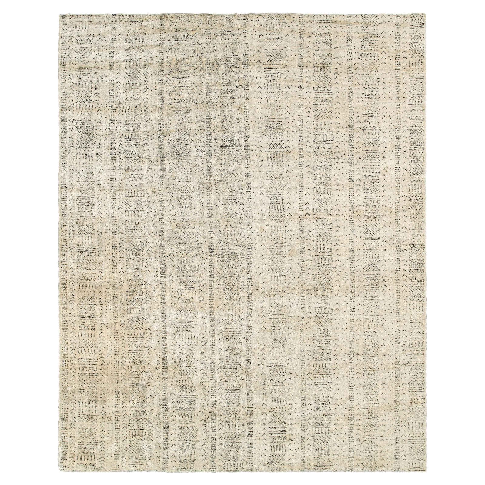 Lr Home Sobek Cream 9 Feet x 12 Feet Hand Knotted Area Rug
