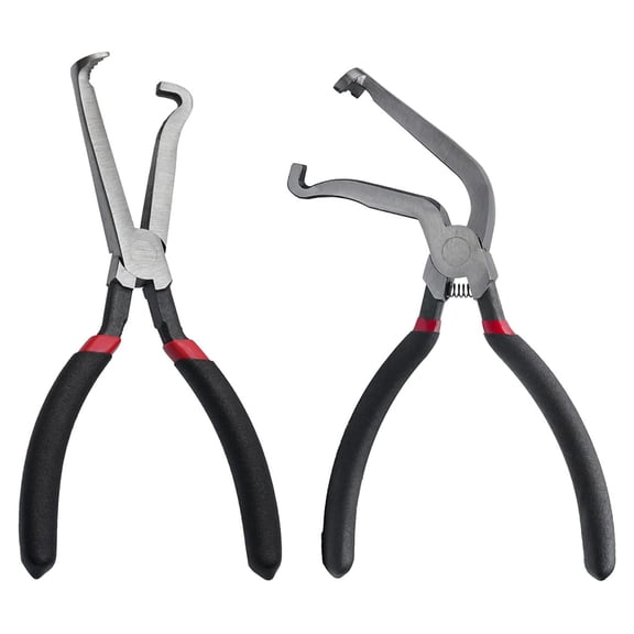 Lrdan 37960 & 37980 Electrical Disconnect Pliers – 8-Inch Push Tab Style Plug Removal Tool Kit, 60-Degree & Straight Head for Car Electrical Connectors