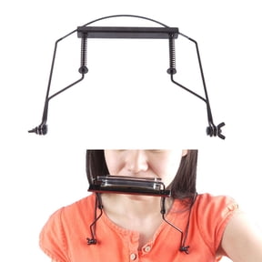 Lrdan Adjustable Harmonica Neck Holder Stand – Durable Iron Rack for 10 Hole Mouth Organ, Hands-Free