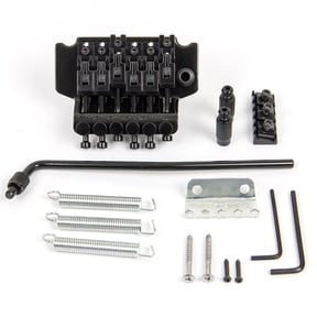 Lrdan Double Locking Tremolo System Bridge – Chrome Electric Guitar Replacement Parts with Hardware, Includes Springs & Mounting Studs