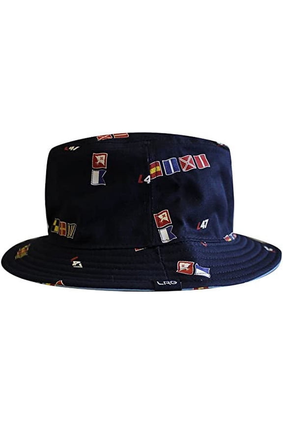 Americana Mens Reversible Bucket Hat Nautical Blue