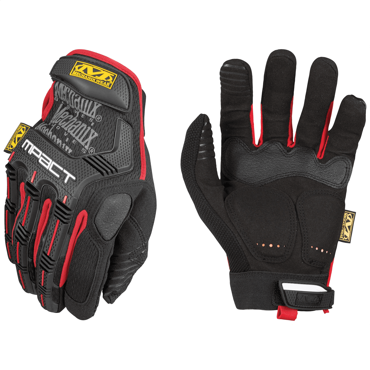 Lrg Mpact Glove With Poron Xrd, Blk/Red
