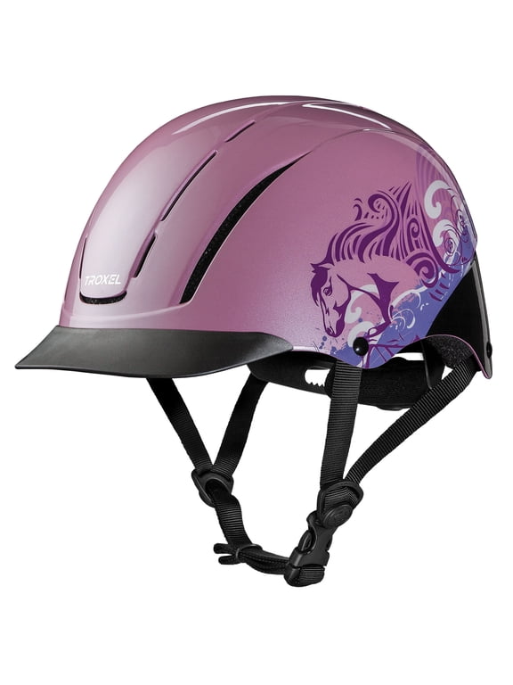 Lrg Troxel Dialfit Low Profile Spirit Horse Riding Helmet Pink Dreamscape