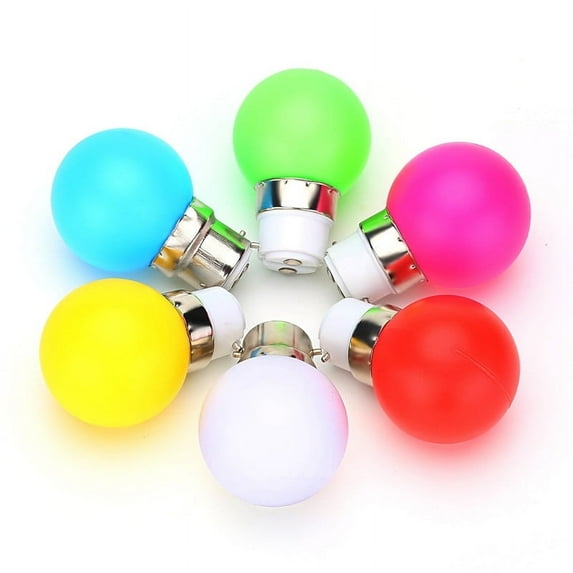 Mini LED Bulb 1W G45 B22,Blue, Non-Dimmable, Indoor/Outdoor Night Light for bedroom, living room, kitchen, bar, or washroom, 10pcs