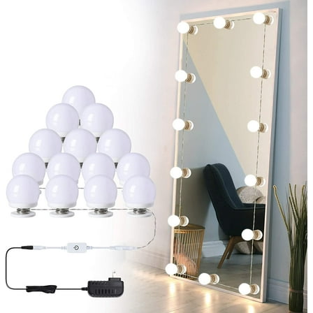 Hollywood Style 14-Light Dimmable LED Vanity Lights with Corded Electric