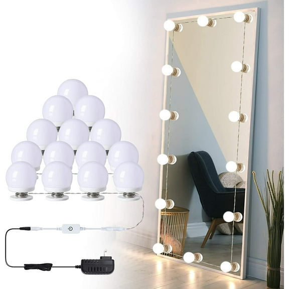 Hollywood Style 14-Light Dimmable LED Vanity Lights with Corded Electric