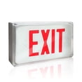 thumbnail image 1 of Lroom LED Exit Sign Emergency Light, Red Letter 120V-277V Universal Mounting, WMT2095, 1 of 5