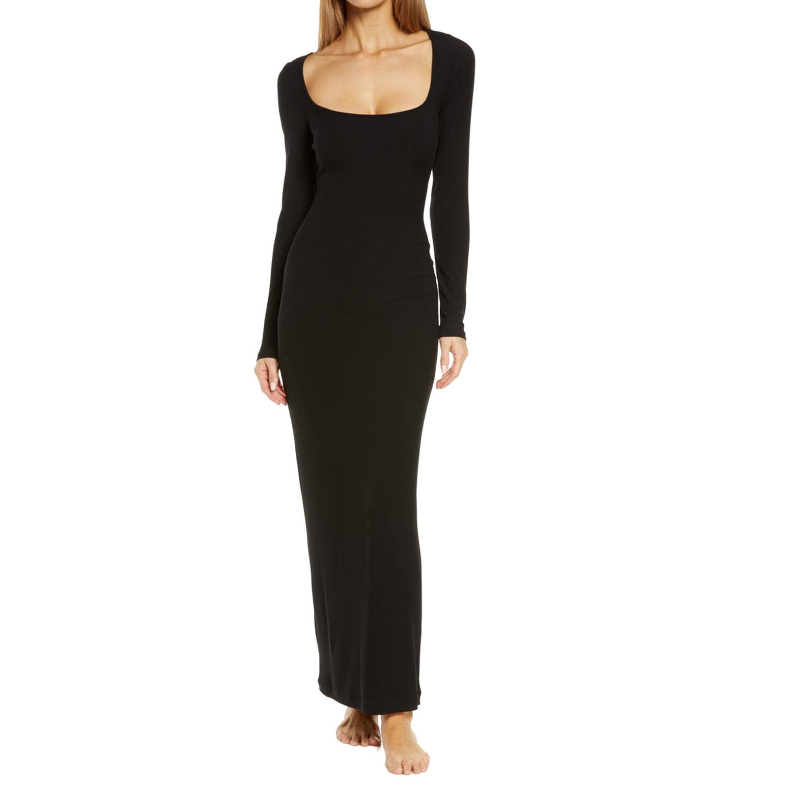 Lroplie Dresses for Women 2023 Wedding Guest Scoop Neck Long