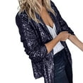 thumbnail image 1 of Lroplie Womens Coats Long Sleeve Jackets for Women Sequins Glitter Party Shiny Lapel Rave Outerwear Tops Blue 2024 L, 1 of 7