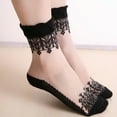 thumbnail image 1 of Lroveb Ankle Socks for Women Women's Fashion Casual Invisible Long Lace Sexy Breathable Socks, 1 of 6