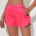 thumbnail image 1 of Lroveb Athletic Shorts for Women, Casual Workout Gym Shorts Womens Running Shorts With Zipper Pockets High Waisted Women Red, 1 of 5