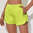 thumbnail image 1 of Lroveb Athletic Shorts for Women, Casual Workout Gym Shorts Womens Running Shorts With Zipper Pockets High Waisted Women Yellow, 1 of 5