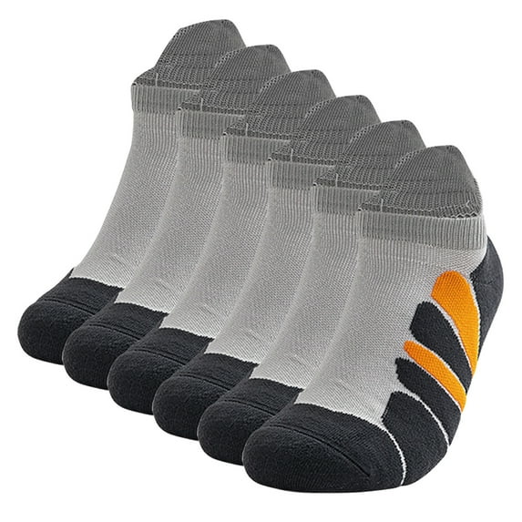 Lroveb Athletic Socks for Women and Men 6 Packs Solid Color Towel Bottom Thickened Cushioning Sweat Absorption Socks Breathable Running Low Cut Socks