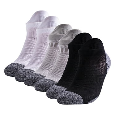 Lroveb Athletic Socks for Women and Men 6 Packs Solid Color Towel Bottom Thickened Cushioning Sweat Absorption Socks Breathable Running Low Cut Socks