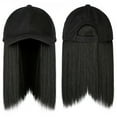 thumbnail image 1 of Lroveb Baseball Cap With Wigs Adjustable Wig Hat Attached Long Atraight Hair Wig Hat, 1 of 2