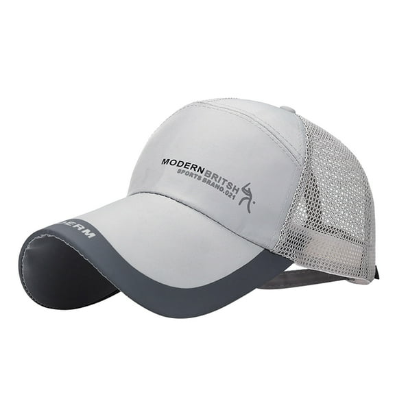 Lroveb Baseball Caps for Men Hollow Breathable Cap Vintage Outdoor Sunscreen Trucker Hat