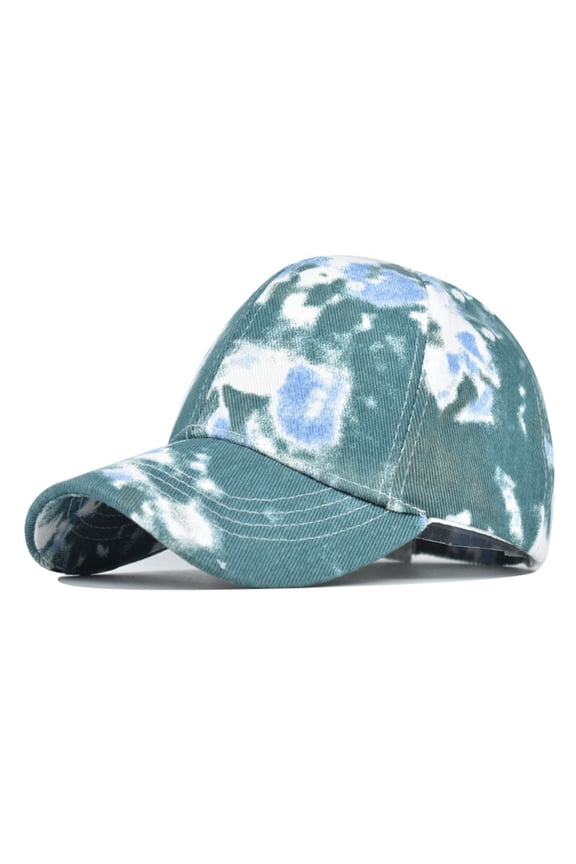 Baseball Caps for Women Casual Tie Dye Printed Colorful Cap Peaked Visors Visor Hat
