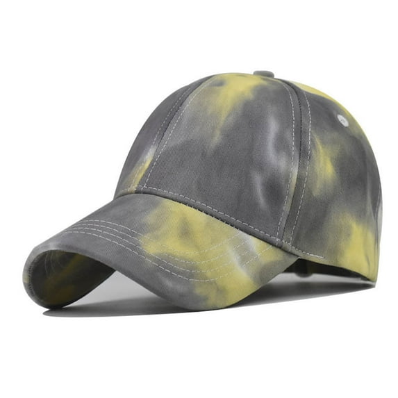 Lroveb Baseball Caps for Women Casual Tie Dye Printed Colorful Cap Peaked Visors Visor Hat