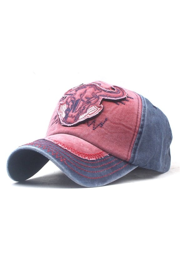Baseball Caps for Women Embroidered Applique Unisex Adjustable Distressed Denim Hats Cap Topee Visor Hat
