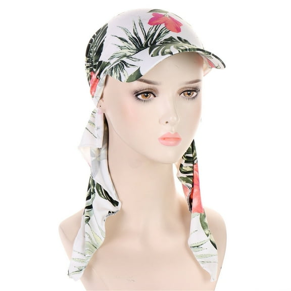 Lroveb Baseball Caps for Women Ladies Hat Fashion Hijab Cap Floral Stretch Multicolor Muslim Base Visor Hat