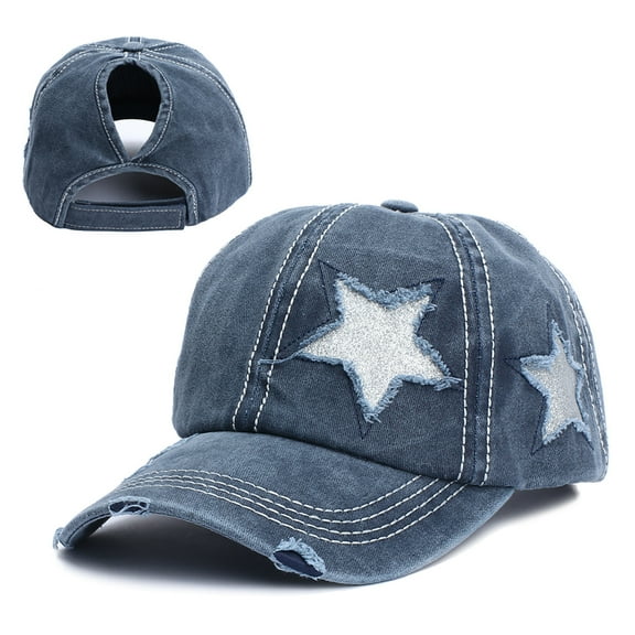 Lroveb Baseball Caps for Women New Cowboy Star Printing Sun Protection All-Match Hat Visor Hat