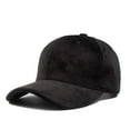 thumbnail image 1 of Lroveb Baseball Caps for Women New Velvet Cap Men Crushed Plain Dad Hat Sports Hip Hop Hats Unstructured 1 Visor Hat, 1 of 3