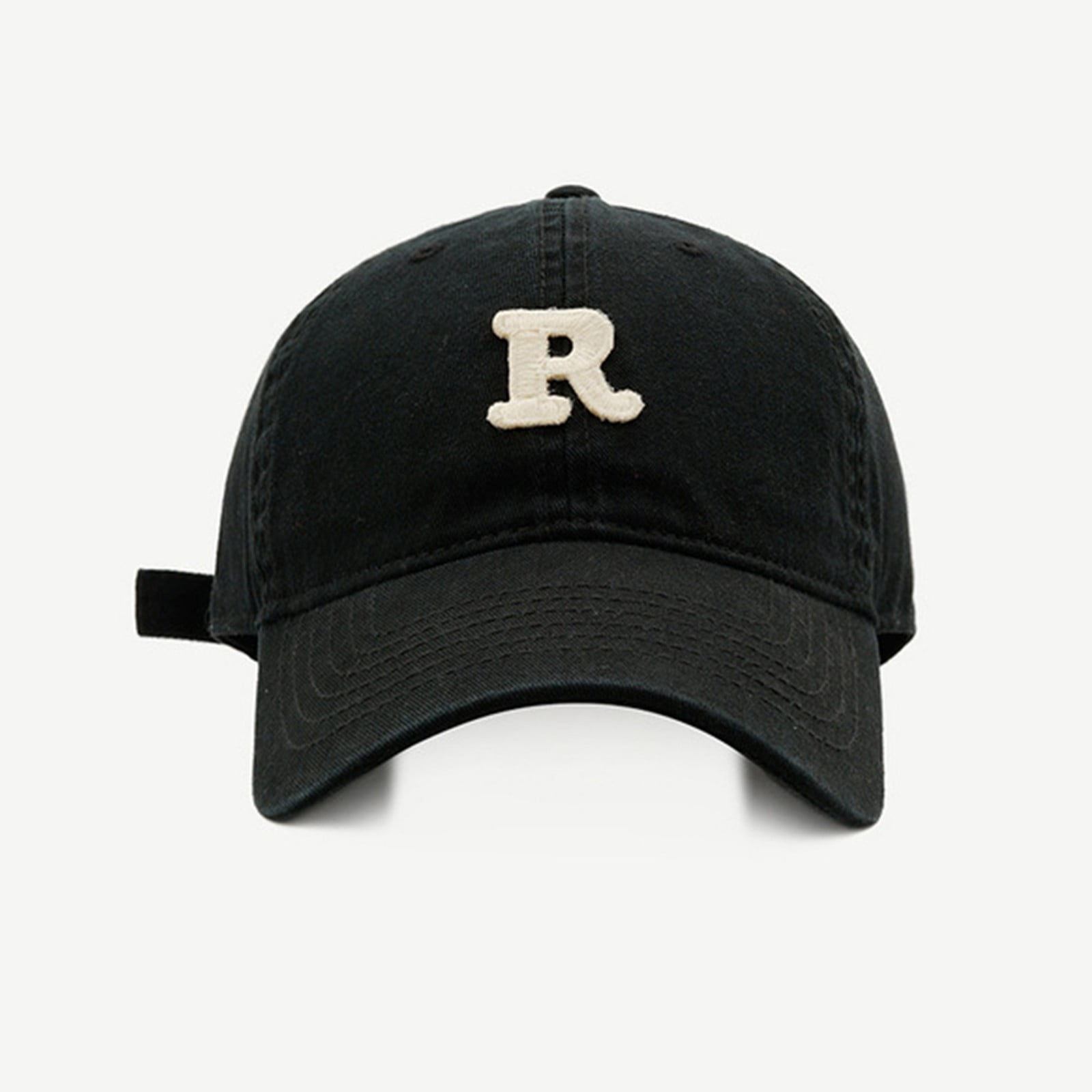 Cap With Letter R Lroveb Baseball Caps for Women Spring/Summer Big Headed Soft Top R ...