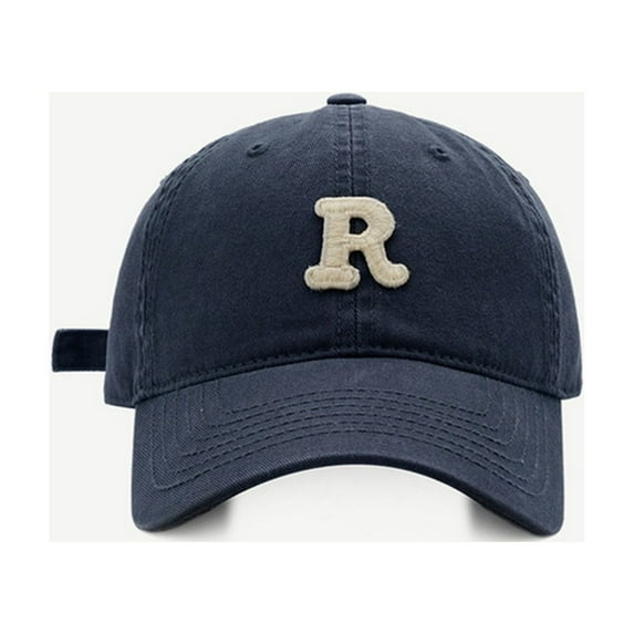 Lroveb Baseball Caps for Women Spring/Summer Big Headed Soft Top R Letter Solid Duck Tongue Hat Hat