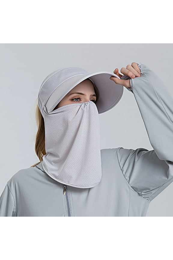 Baseball Caps for Women Summer Sun Hat Outdoor Riding Face Covering Solid Color Mask Visor Hat