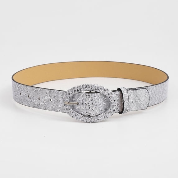 Lroveb Belts for Women with Pants Shirt Sunword Buckle Bright Pu Belt