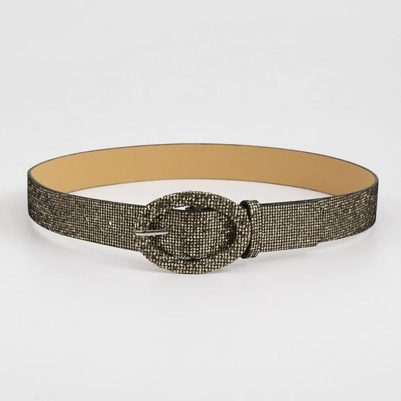 Lroveb Belts for Women with Pants Shirt Sunword Buckle Bright Pu Belt