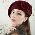 thumbnail image 1 of Lroveb Beret Hats for Women Wool Elegant Beanie Warm Pillbox Hat Cap Hat, 1 of 4