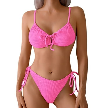 Lroveb Bikini Sets for Women 2 Piece Swimsuit Trendy Push Up Micro Bikini Beachwear Bathing Suit