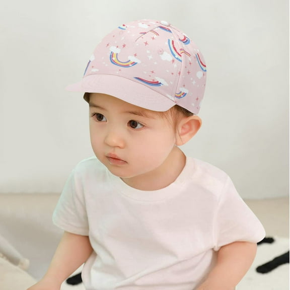 Lroveb Boys Girls Baseball Caps Baby Sunhat Adjustable Trucker Flat Eaves Beret Cap Toddler Summer Hats Visor Hat