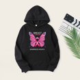 thumbnail image 1 of Lroveb Breast Cancer Awareness Hoodies for Women Long Sleeve Loose Solid Color Printing Hoodie Sweater Pink Ribbon Graphic Sweatshirt Black, 1 of 3