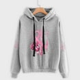 thumbnail image 1 of Lroveb Breast Cancer Awareness Hoodies for Women Long Sleeved Pink Ribbon Graphic Sweatshirt Drawstring Hooded Oversized Pullover Grey, 1 of 6